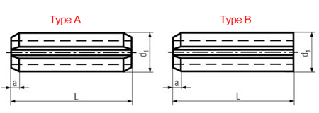 DIN1481 / ISO8752 Heavy Type Slotted Spring Pin drawing