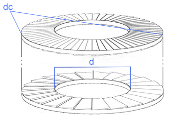 DIN 25201 Double Fold Wedge Locking Washer drawing