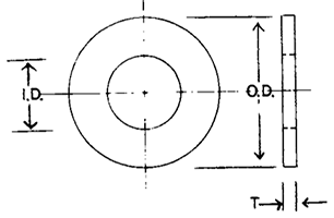 DIN 6340 Heavy Duty Flat Washer drawing