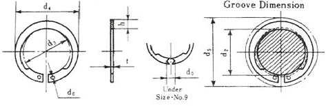 M1408/AV (ISTW) Inverted Retaining Ring for Shaft drawing